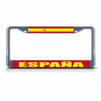 ESPANA SPAIN FLAG Metal License Plate Frame Tag Border Two Holes   381701017965